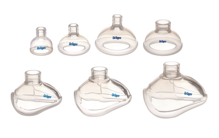 Dräger Silicone Face Mask, Reusable, Size 1, Large Neonate