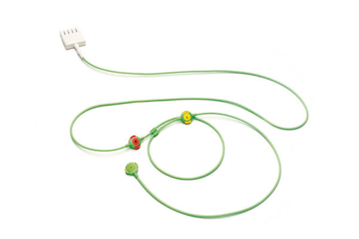 Dräger MonoLead 3 ECG Cable, Dual-Pin, European Colour Code, 2 m