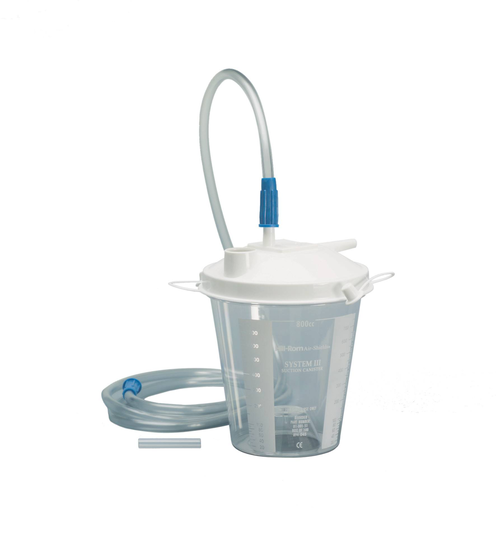 Dräger Disposable Suction Bottle 800 mL with Filter, Box of 20