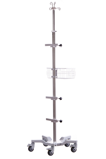 Dräger Multi-P Trolley Equipped with Pole, Rail Clamps and Basket