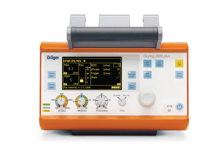 Dräger Oxylog 2000 Plus Transport Ventilator