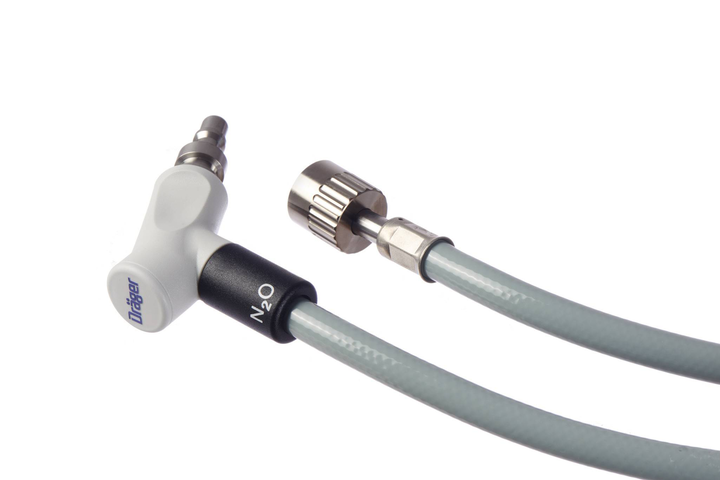 Dräger Nitrous Oxide Supply Hose, NIST, 1.5 m, DIN/EN Carbamed