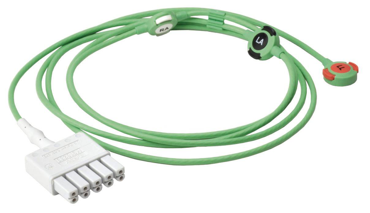 Dräger MonoLead 3 ECG Cable, Dual-Pin, AHA Colour Code, 2 m