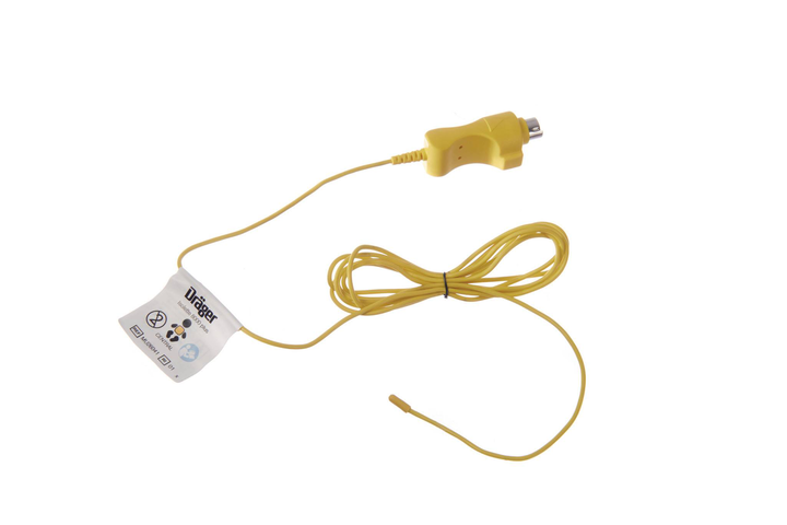 Dräger Premi-Probe Central Skin Temperature Probe, Yellow, Box of 10